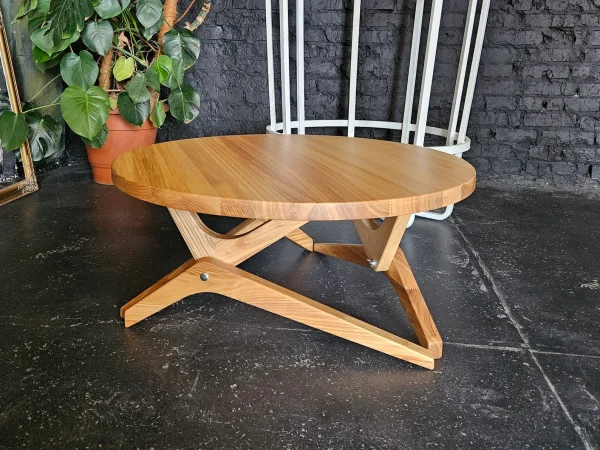 Round Oak Coffee to Dining Table
