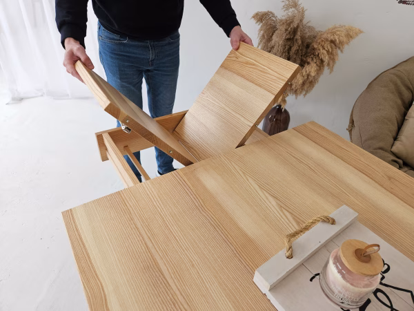 Solid Wood Transformer Table 4in1