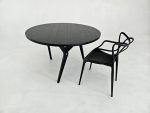 Black Round Dining Table