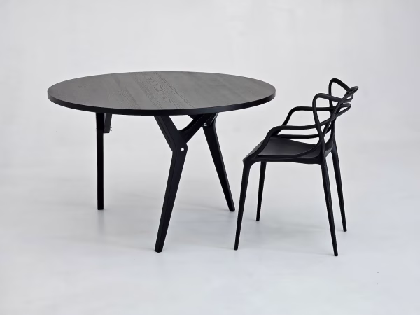 Black Round Dining Table