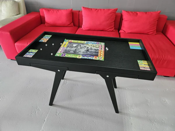 Wooden Game Table with Storage Drawers