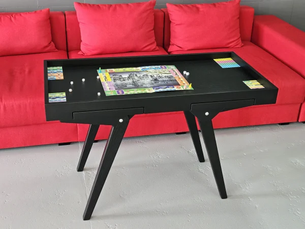 Wooden Game Table with Storage Drawers