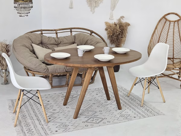 Oval Walnut Transformer Coffee Table