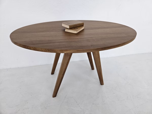 Oval Walnut Transformer Coffee Table