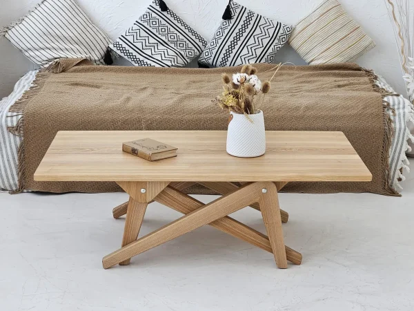 Solid Wood Transformer Table – Coffee & Dining Table
