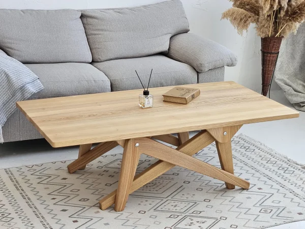 Solid Wood Transformer Table – Coffee & Dining Table