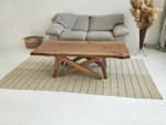 2-in-1 Solid Oak Live Edge Transformer Table