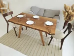 2-in-1 Solid Oak Live Edge Transformer Table