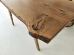 2-in-1 Solid Oak Live Edge Transformer Table