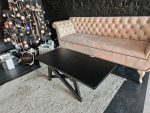 Black Ash Wood Adjustable Table 2-in-1