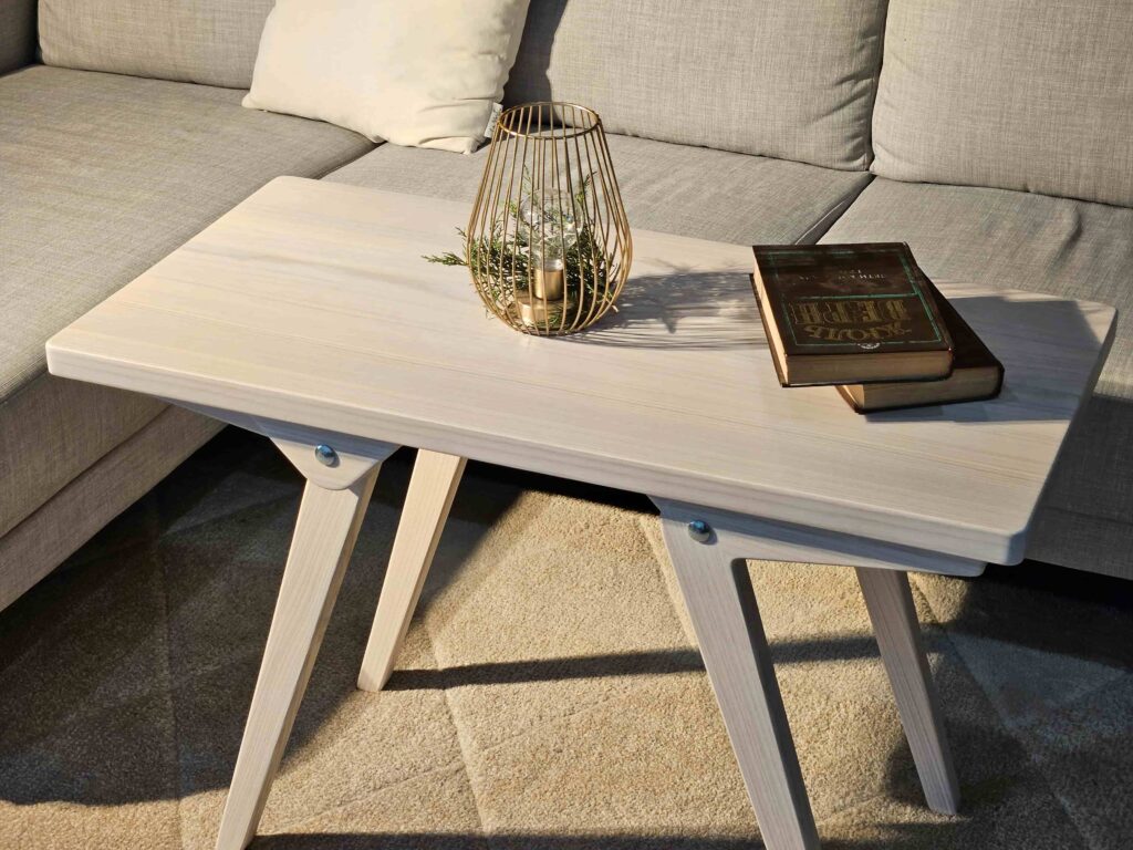 Tuble 2 In White Transformer Table | 2-in-1 Adjustable Coffee & Dining